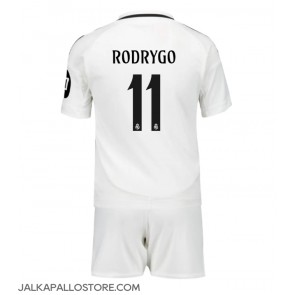 Real Madrid Rodrygo Goes #11 Kotipaita Lapsille 2024-25 Lyhythihainen (+ shortsit)